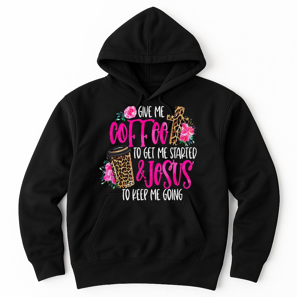 Coffee And Jesus  Womens Misses Unisex Plus Size Teacher Hoodie