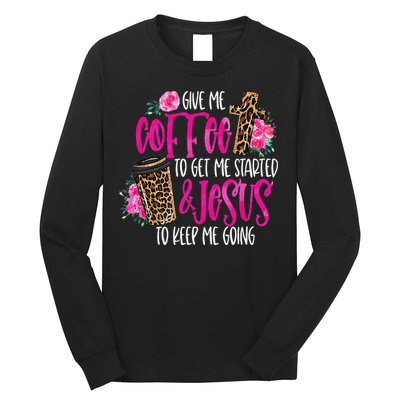 Coffee And Jesus  Womens Misses Unisex Plus Size Teacher Long Sleeve Shirt