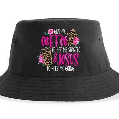 Coffee And Jesus  Womens Misses Unisex Plus Size Teacher Sustainable Bucket Hat