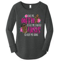 Coffee And Jesus  Womens Misses Unisex Plus Size Teacher Women's Perfect Tri Tunic Long Sleeve Shirt