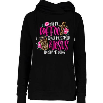 Coffee And Jesus  Womens Misses Unisex Plus Size Teacher Womens Funnel Neck Pullover Hood