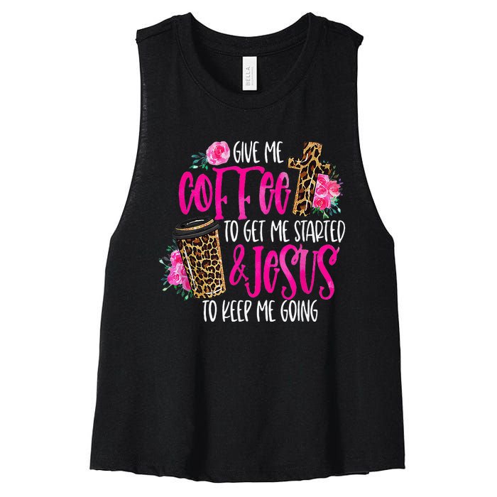 Coffee And Jesus  Womens Misses Unisex Plus Size Teacher Women's Racerback Cropped Tank