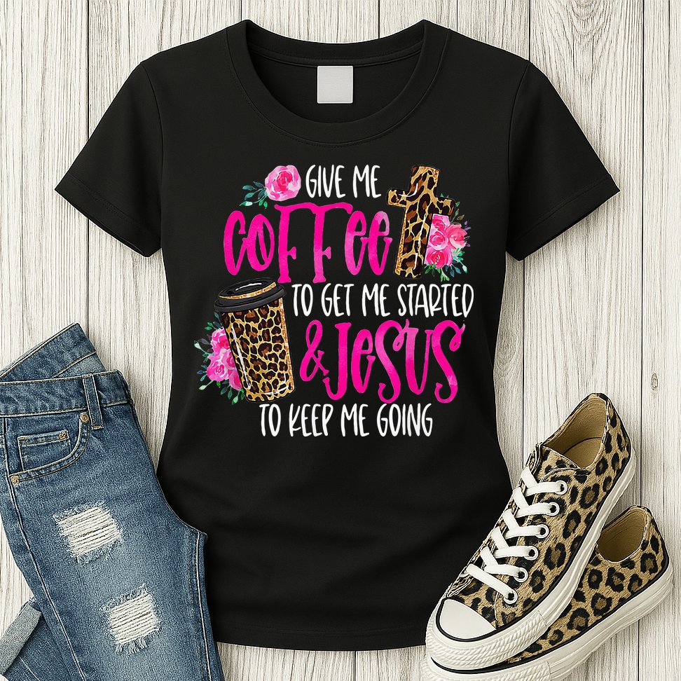 Coffee And Jesus  Womens Misses Unisex Plus Size Teacher Womens T-Shirt