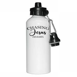 Chasing And Jesus Funny Chasing Jesus And Gift Aluminum Water Bottle