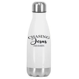 Chasing And Jesus Funny Chasing Jesus And Gift Stainless Steel Insulated Water Bottle