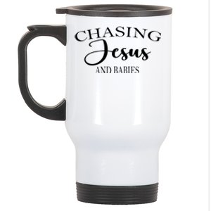 Chasing And Jesus Funny Chasing Jesus And Gift Stainless Steel Travel Mug