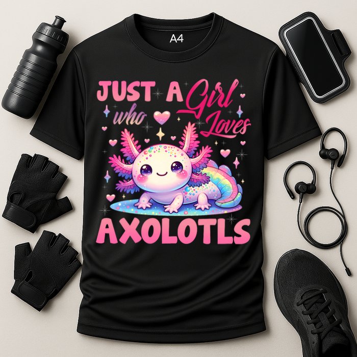 Cute Axolotl Just A Girl Who Loves Axolotls 2 Cooling Performance Crew T-Shirt