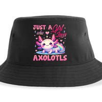 Cute Axolotl Just A Girl Who Loves Axolotls 2 Sustainable Bucket Hat