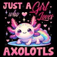Cute Axolotl Just A Girl Who Loves Axolotls 2 Sustainable Bucket Hat