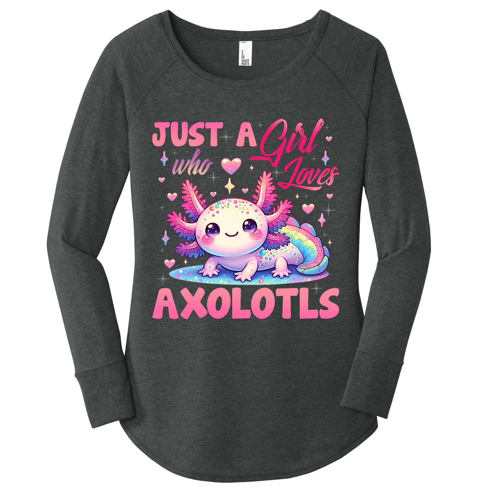 Cute Axolotl Just A Girl Who Loves Axolotls 2 Women's Perfect Tri Tunic Long Sleeve Shirt