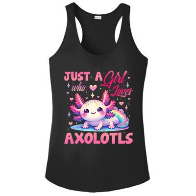 Cute Axolotl Just A Girl Who Loves Axolotls 2 Ladies PosiCharge Competitor Racerback Tank