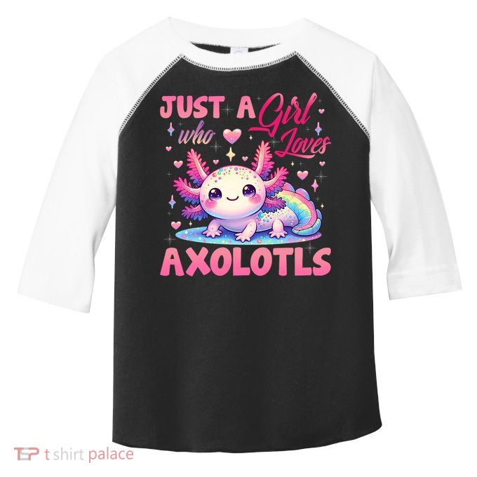Cute Axolotl Just A Girl Who Loves Axolotls 2 Toddler Fine Jersey T-Shirt