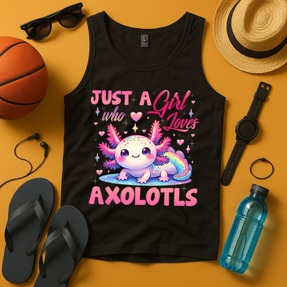 Cute Axolotl Just A Girl Who Loves Axolotls 2 Tank Top