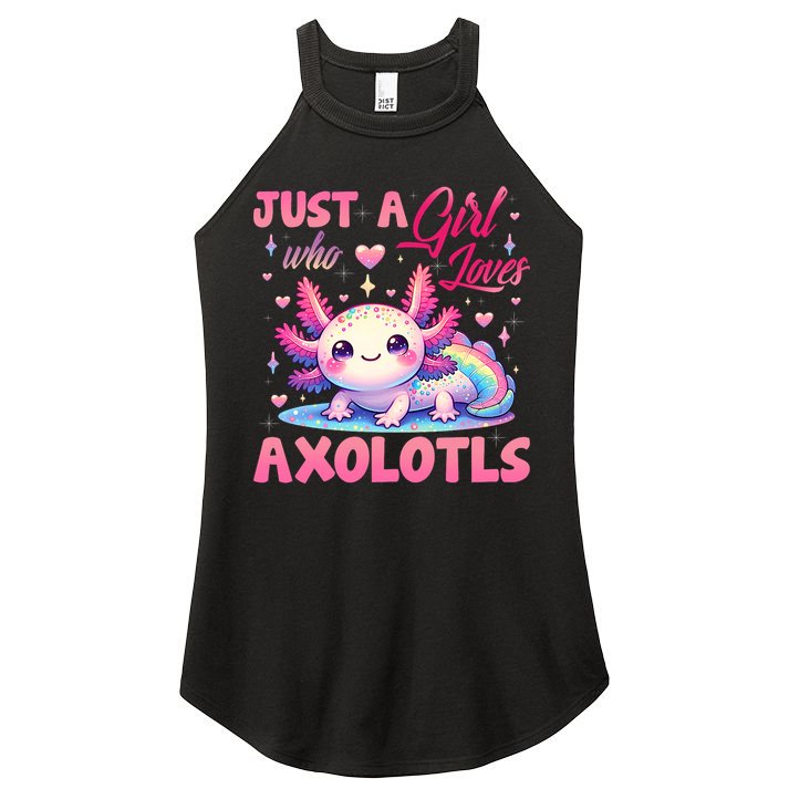 Cute Axolotl Just A Girl Who Loves Axolotls 2 Women's Perfect Tri Rocker Tank