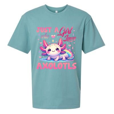 Cute Axolotl Just A Girl Who Loves Axolotls 2 Sueded Cloud Jersey T-Shirt