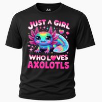 Cute Axolotl Just A Girl Who Loves Axolotls Cooling Performance Crew T-Shirt