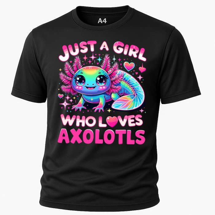 Cute Axolotl Just A Girl Who Loves Axolotls Cooling Performance Crew T-Shirt
