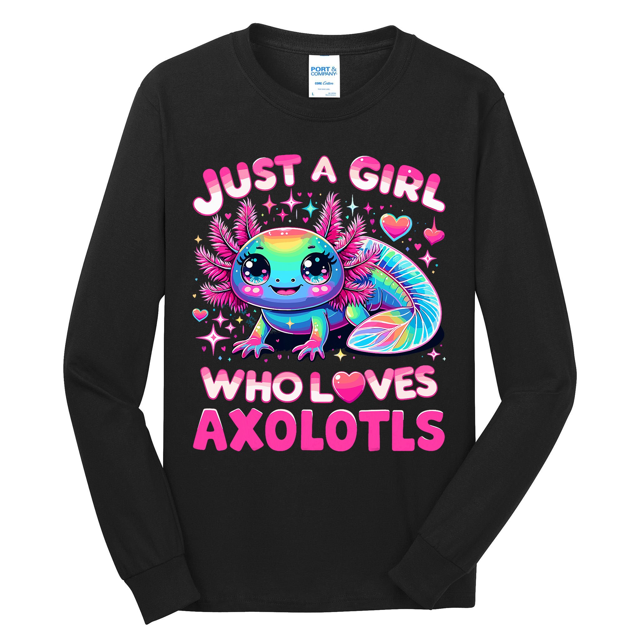 Cute Axolotl Just A Girl Who Loves Axolotls Tall Long Sleeve T-Shirt