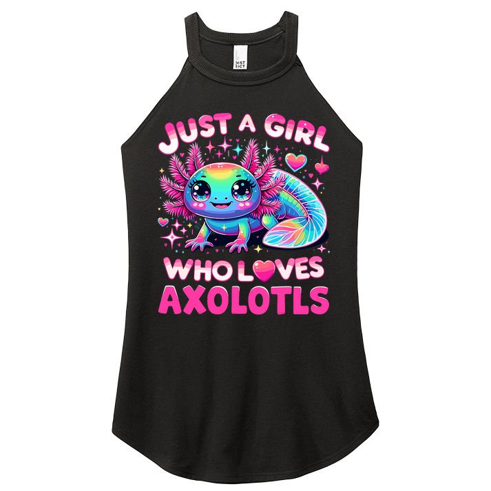 Cute Axolotl Just A Girl Who Loves Axolotls Women's Perfect Tri Rocker Tank