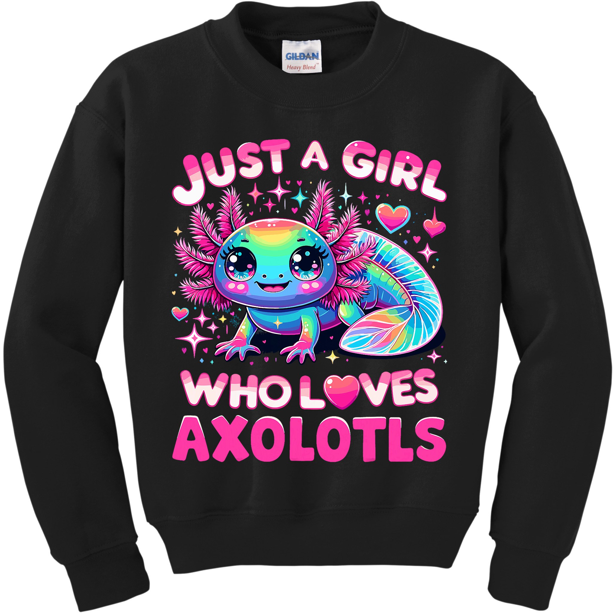 Cute Axolotl Just A Girl Who Loves Axolotls Kids Sweatshirt