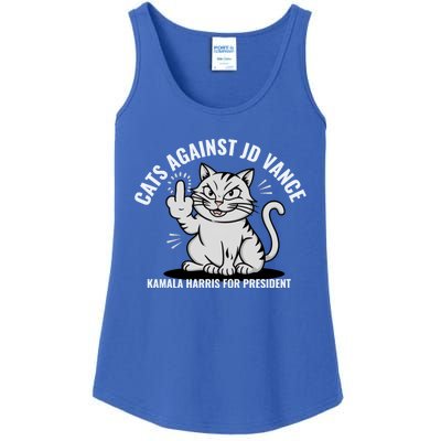 Cats Against Jd Vance Vote For Kamala Harris Childless Cat Lady Response Ladies Essential Tank