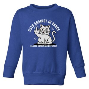 Cats Against Jd Vance Vote For Kamala Harris Childless Cat Lady Response Toddler Sweatshirt