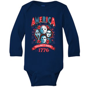 Checkered America Killing It Since 1776 Baby Long Sleeve Bodysuit