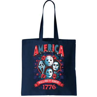 Checkered America Killing It Since 1776 Tote Bag