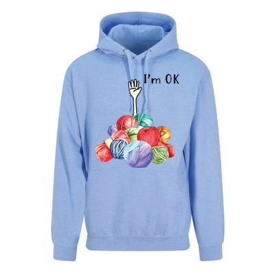 Crochet And Knitting Im Ok Unisex Surf Hoodie