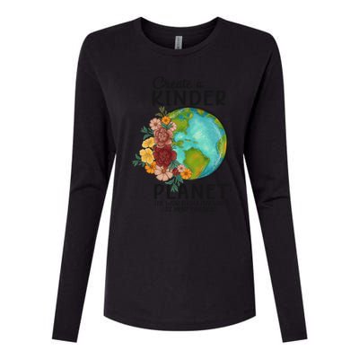 Create A Kinder Planet Earth Day Meaningful Gift Save Our Home Gift Womens Cotton Relaxed Long Sleeve T-Shirt