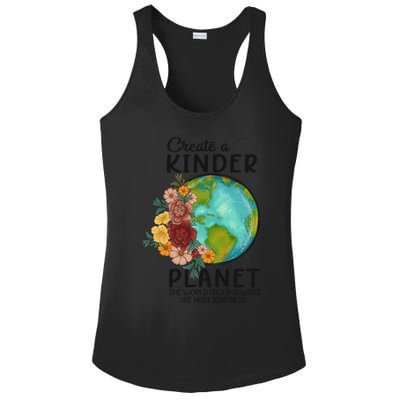 Create A Kinder Planet Earth Day Meaningful Gift Save Our Home Gift Ladies PosiCharge Competitor Racerback Tank