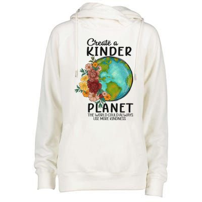 Create A Kinder Planet Earth Day Meaningful Gift Save Our Home Gift Womens Funnel Neck Pullover Hood