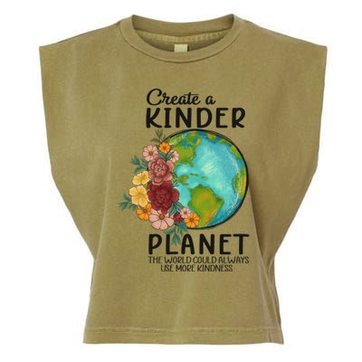 Create A Kinder Planet Earth Day Meaningful Gift Save Our Home Gift Garment-Dyed Women's Muscle Tee