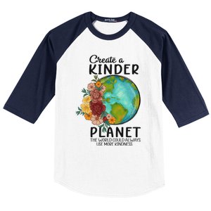 Create A Kinder Planet Earth Day Meaningful Gift Save Our Home Gift Baseball Sleeve Shirt