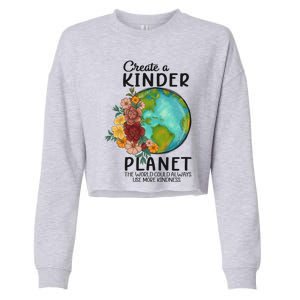 Create A Kinder Planet Earth Day Meaningful Gift Save Our Home Gift Cropped Pullover Crew