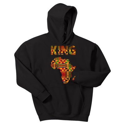 Cool African King Design Kente Cloth Africa Ghana Kids Men Kids Hoodie