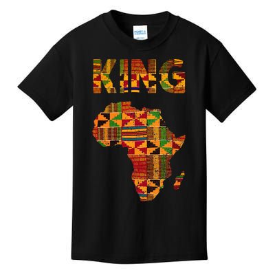 Cool African King Design Kente Cloth Africa Ghana Kids Men Kids T-Shirt