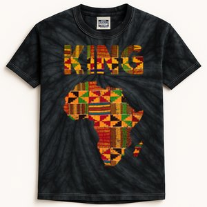 Cool African King Design Kente Cloth Africa Ghana Kids Men Kids Tie-Dye T-Shirt