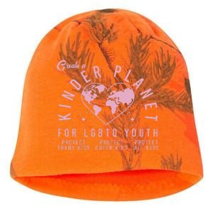 Create A Kinder Planet Lgbtq Ally Protect Transg Lgbt Kati - Camo Knit Beanie