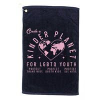 Create A Kinder Planet Lgbtq Ally Protect Transg Lgbt Platinum Collection Golf Towel