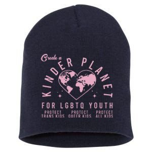 Create A Kinder Planet Lgbtq Ally Protect Transg Lgbt Short Acrylic Beanie