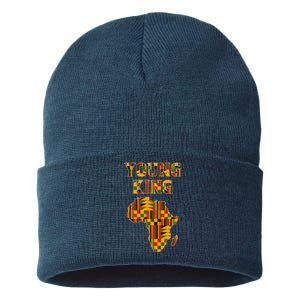 Cool African Kente Art African American Print Sustainable Knit Beanie