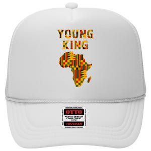 Cool African Kente Art African American Print High Crown Mesh Back Trucker Hat