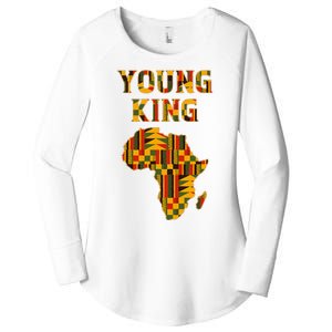 Cool African Kente Art African American Print Women's Perfect Tri Tunic Long Sleeve Shirt