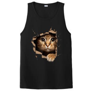 Cat Art Kitten Torn Cloth Cute Cat Owner Funny Cat PosiCharge Competitor Tank