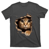 Cat Art Kitten Torn Cloth Cute Cat Owner Funny Cat T-Shirt