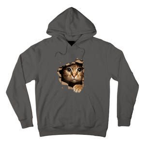 Cat Art Kitten Torn Cloth Cute Cat Owner Funny Cat Tall Hoodie