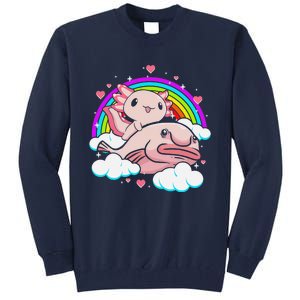 Cute Axolotl Kawaii  Rainbow Blobfish Axolotl Funny Gift  Tall Sweatshirt