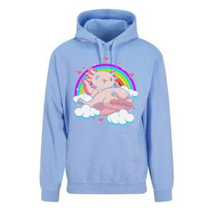 Cute Axolotl Kawaii  Rainbow Blobfish Axolotl Funny Gift  Unisex Surf Hoodie