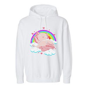 Cute Axolotl Kawaii  Rainbow Blobfish Axolotl Funny Gift  Garment-Dyed Fleece Hoodie